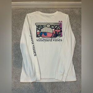 Vineyard Vines Apres Ski Whale Pocket Long Sleeve Tee, size Small